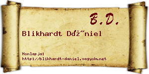 Blikhardt Dániel névjegykártya